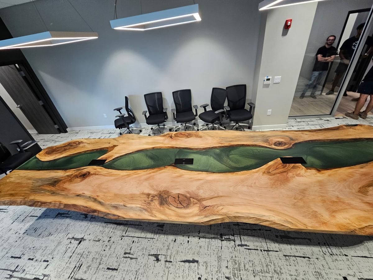 Sycamore Epoxy River Conference Table