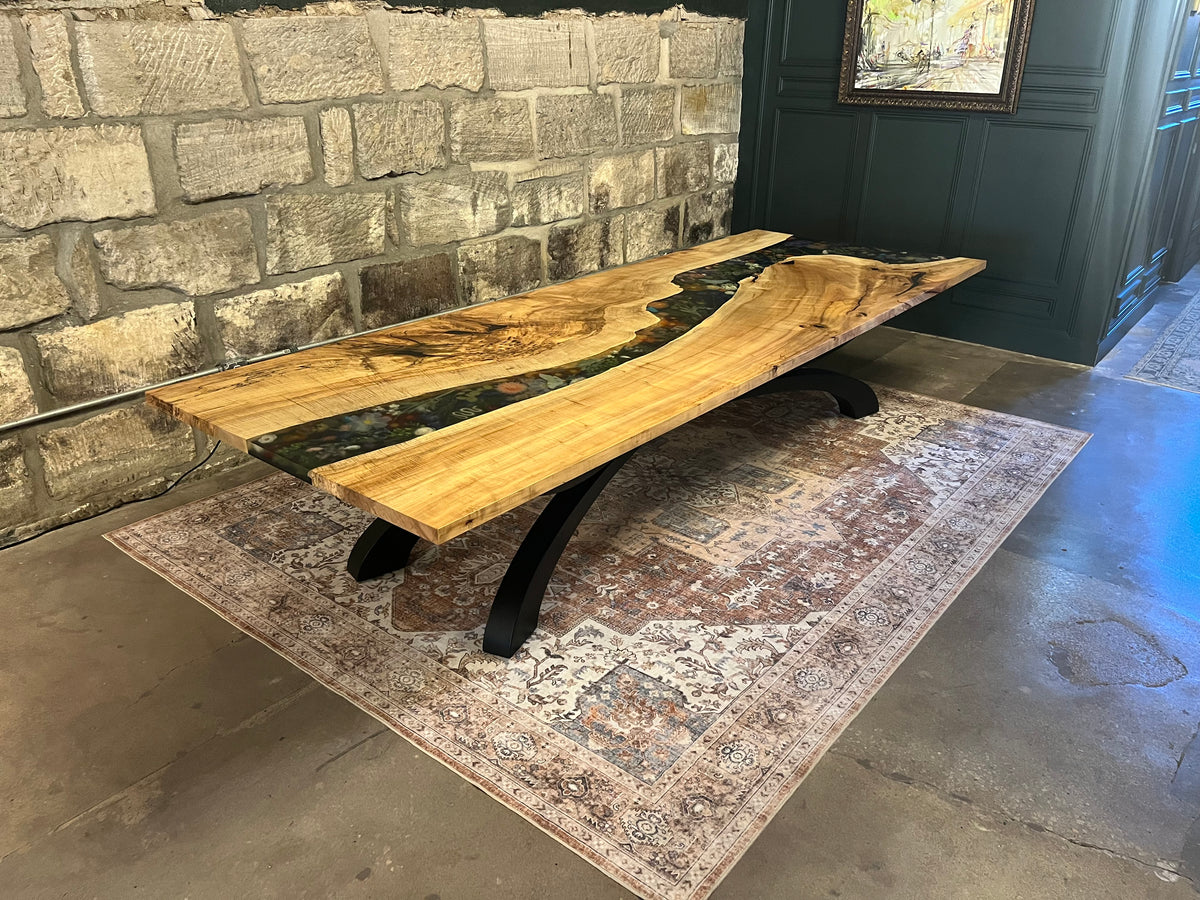 Maple Epoxy River Conference Table