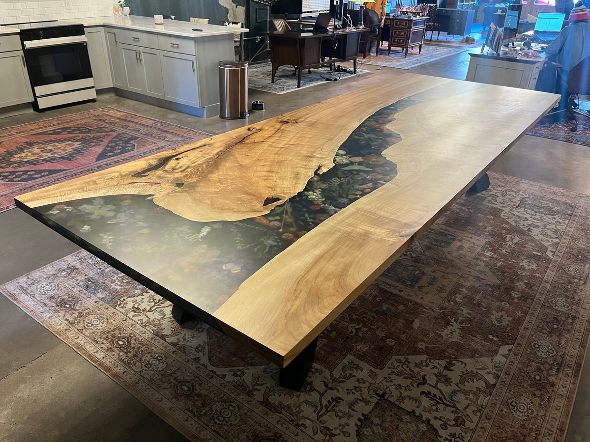 Maple Epoxy River Conference Table