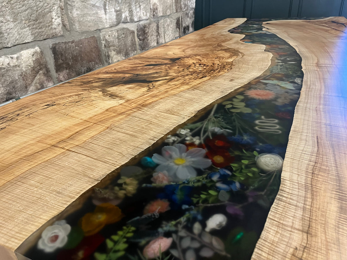 Maple Epoxy River Conference Table