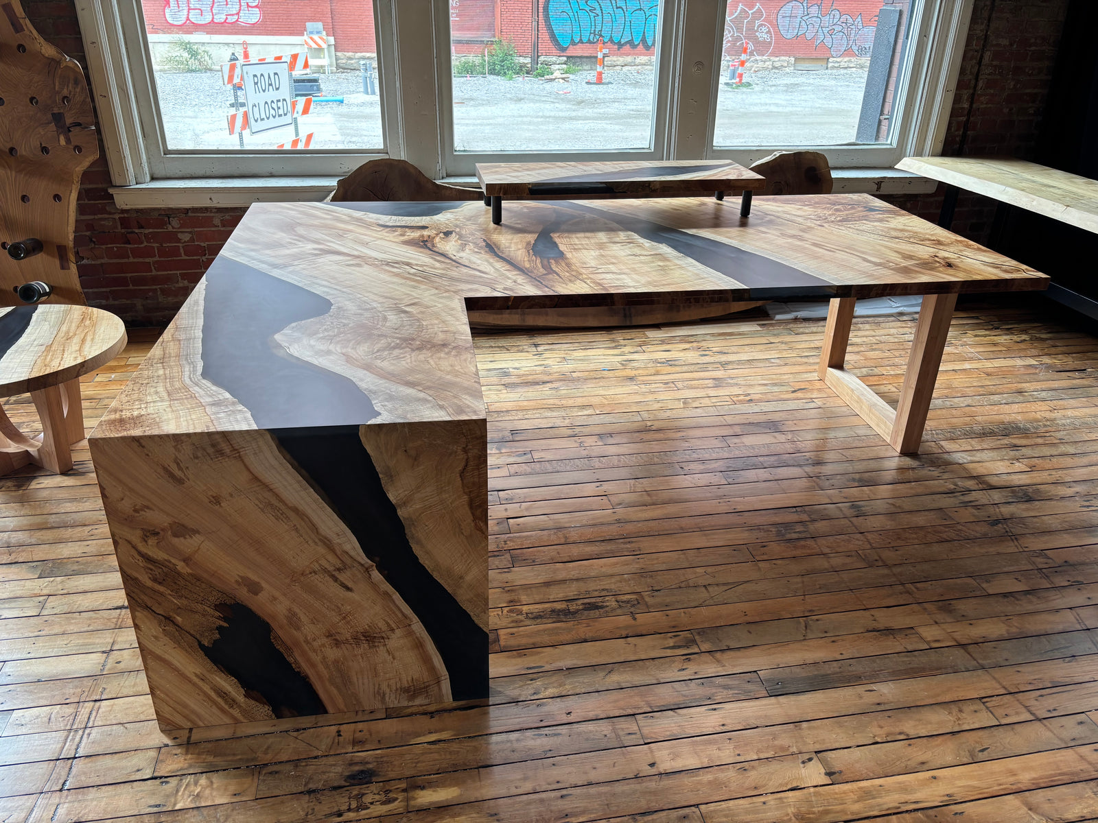 Epoxy River Maple Desk