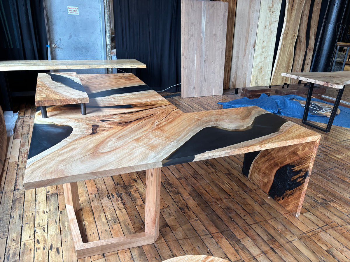 Epoxy River Maple Desk