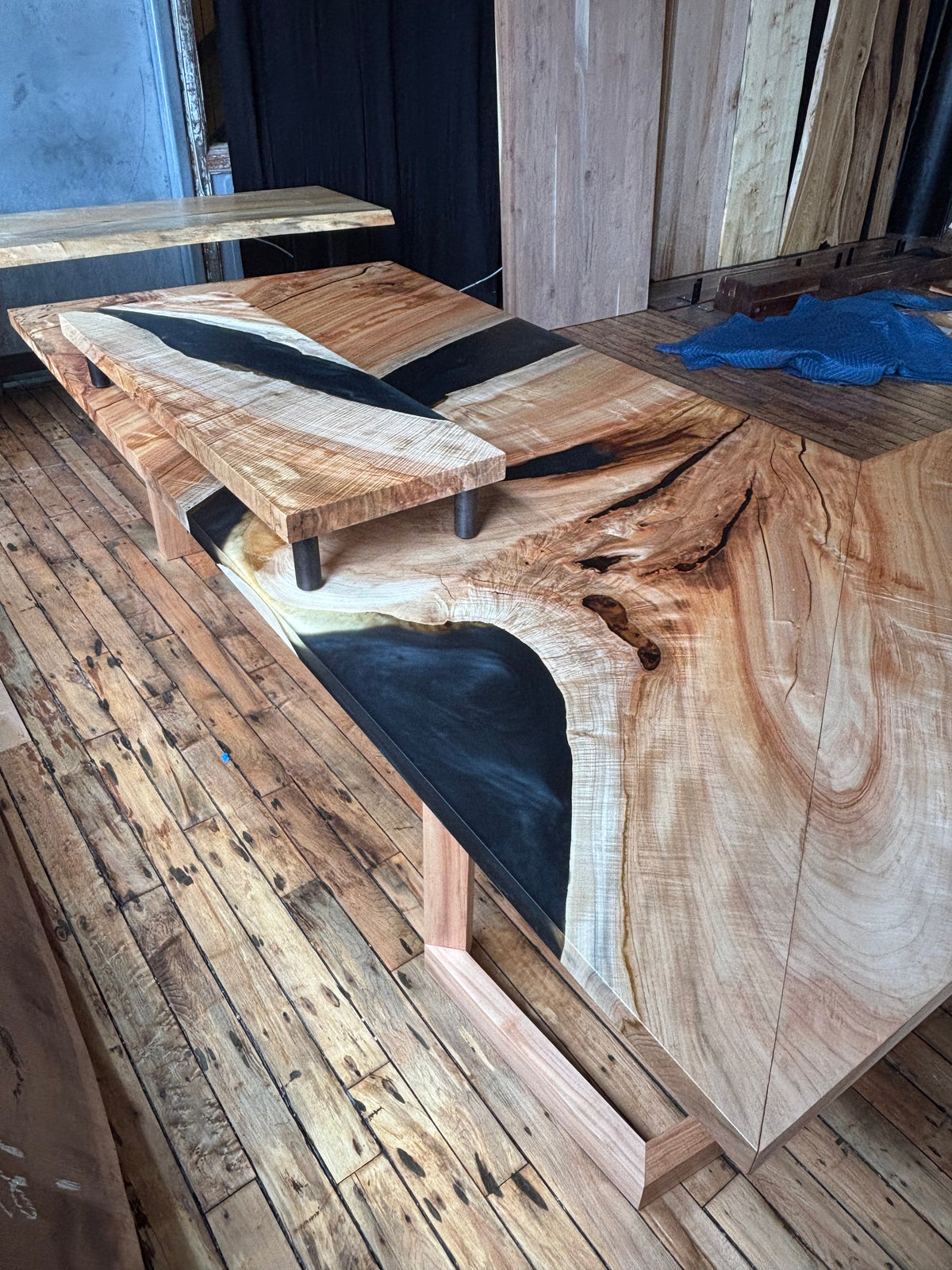 Epoxy River Maple Desk