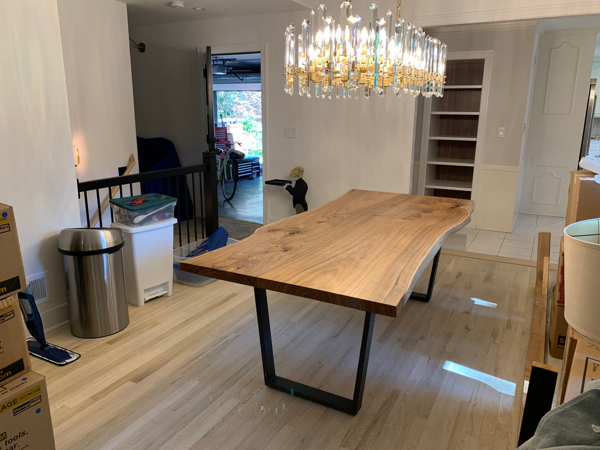 Bookmatch Siberian Elm Dining Table