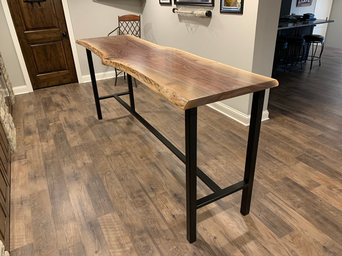 Ridgeview Live Edge Bar Table - KC Custom Hardwoods