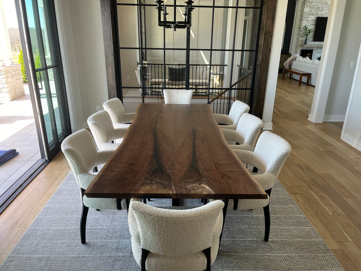 Live Edge Black Walnut Dining Table