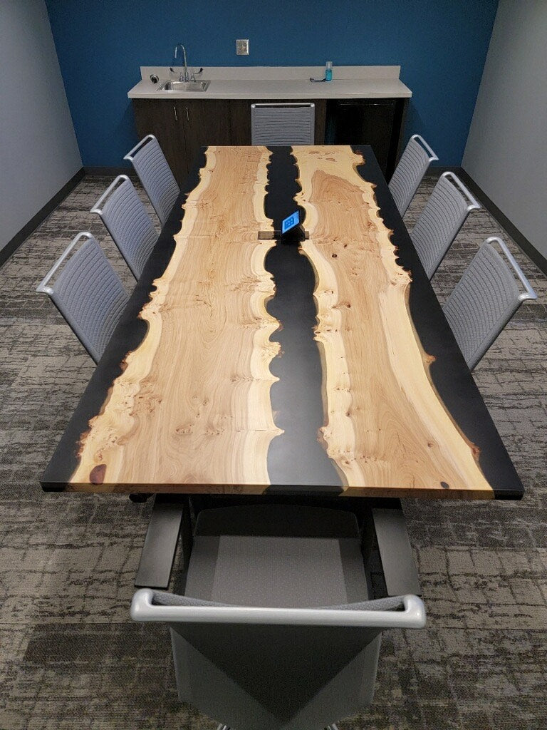 Elm Epoxy River Conference Table