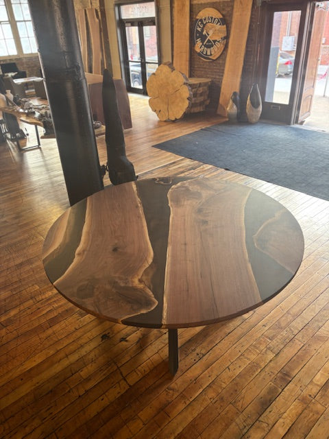 Black Walnut Epoxy Casted Dining Table