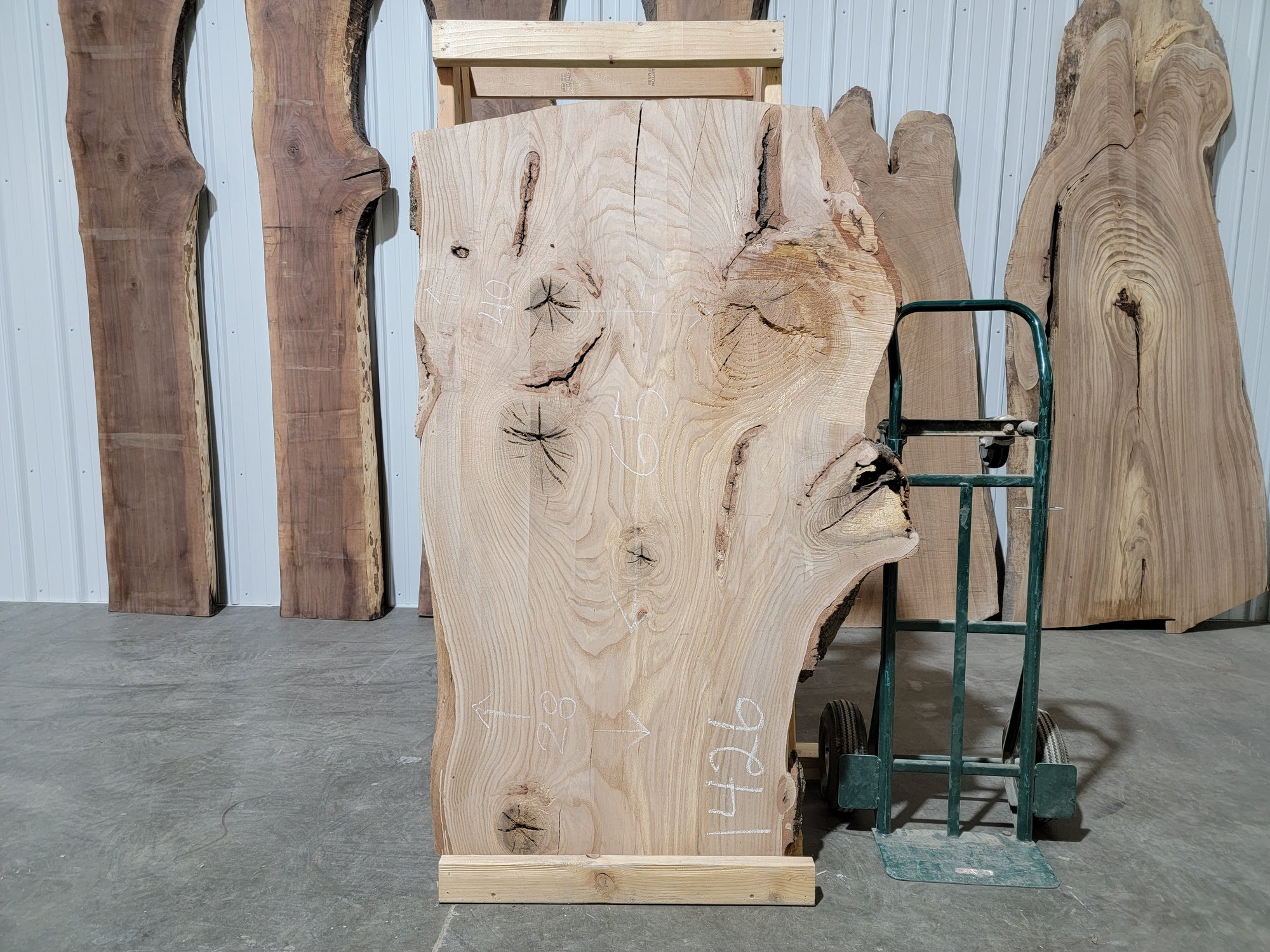 Pin Oak (1426) 65” L x 26-40” W x 2.75” T