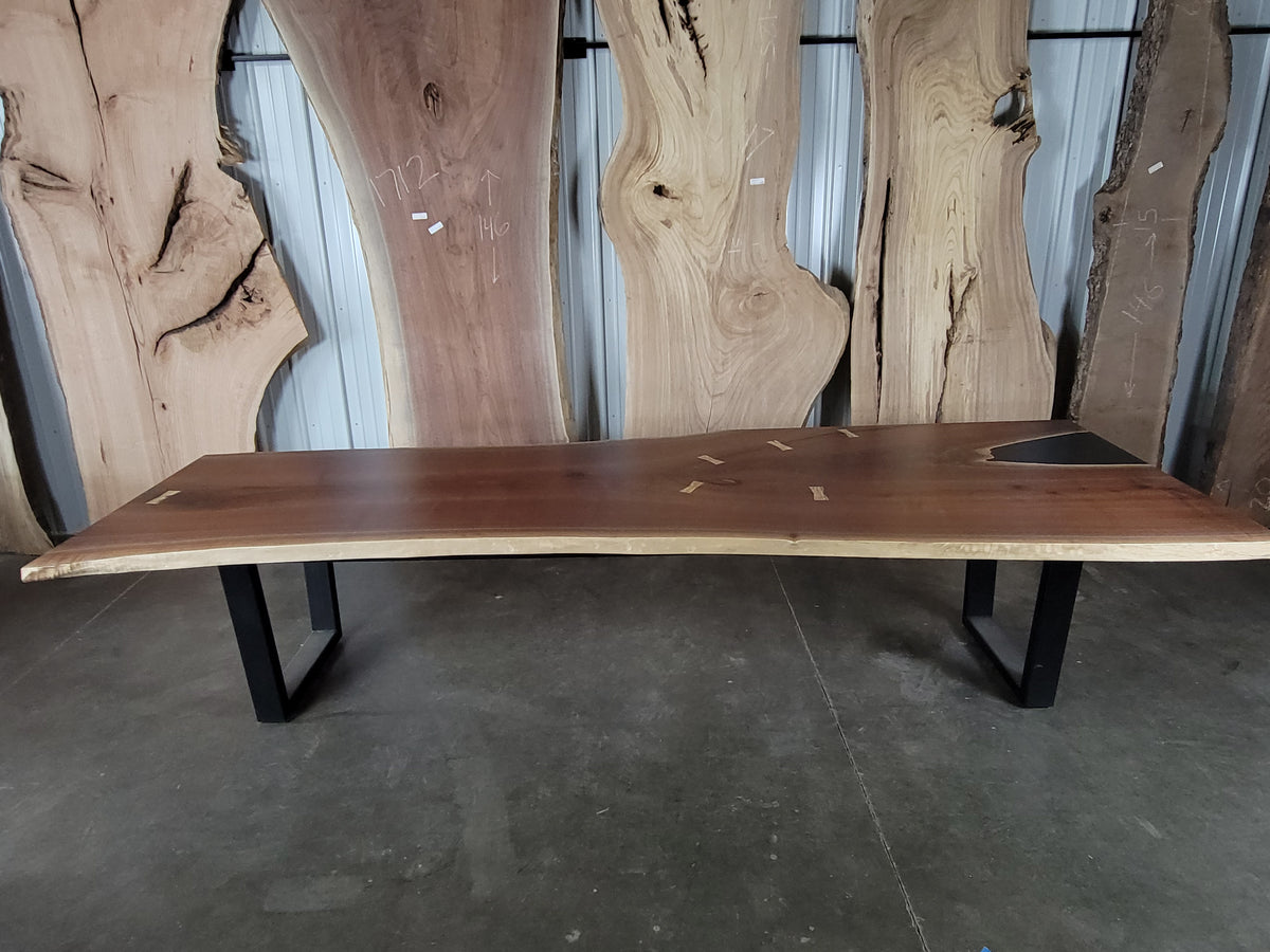 Walnut Single Slab Conference Table