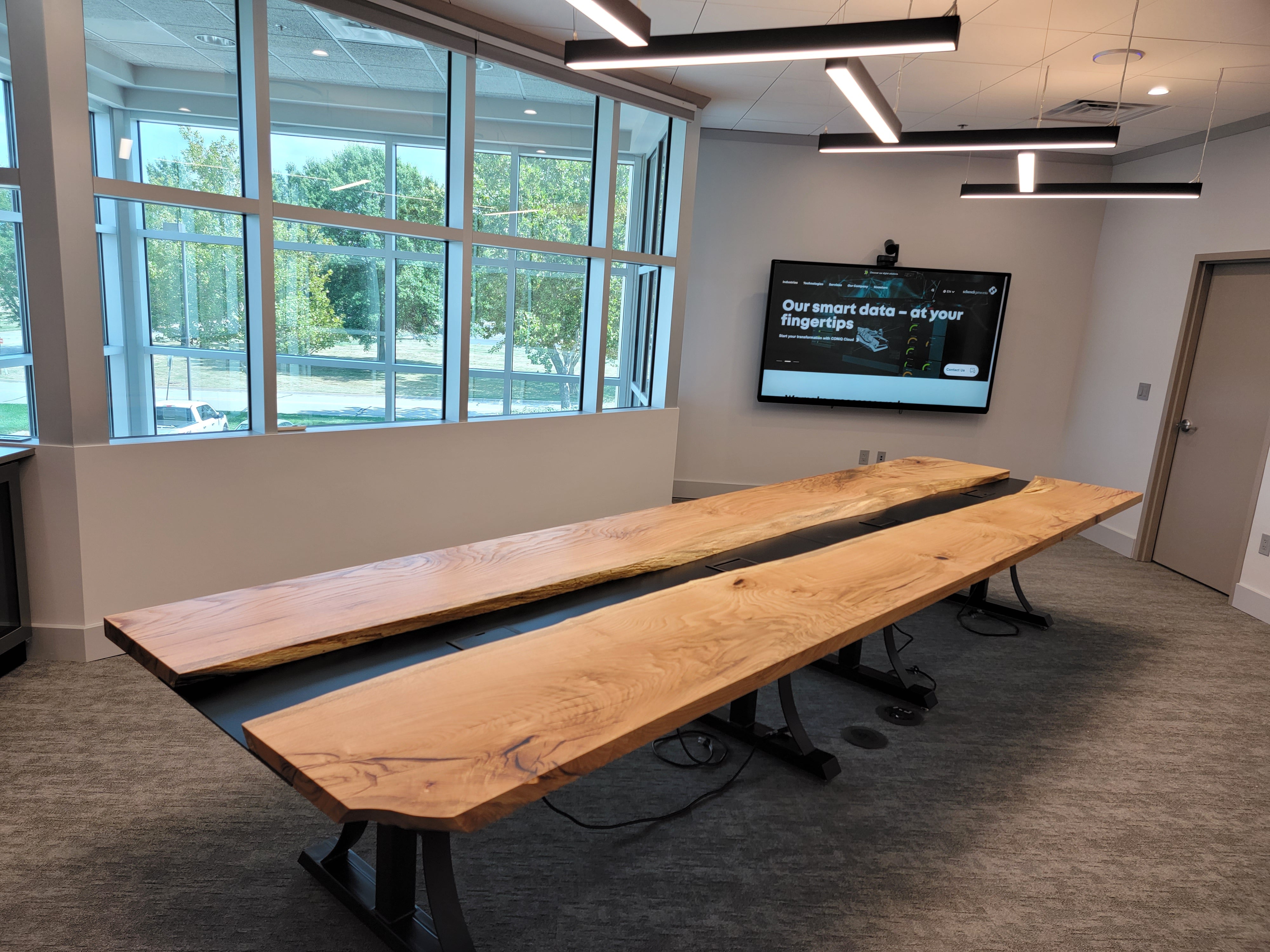 Red Oak Metal River Conference Table 358 - KC Custom Hardwoods