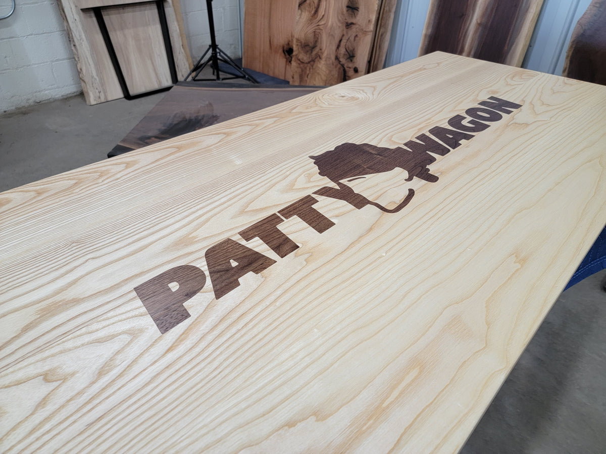 Ash Bar Top with Walnut Inlay 338