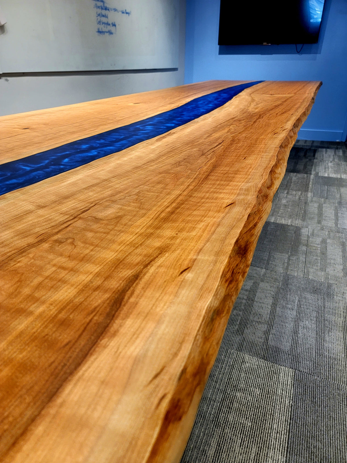 Live Edge Cherry Epoxy River Conference Table
