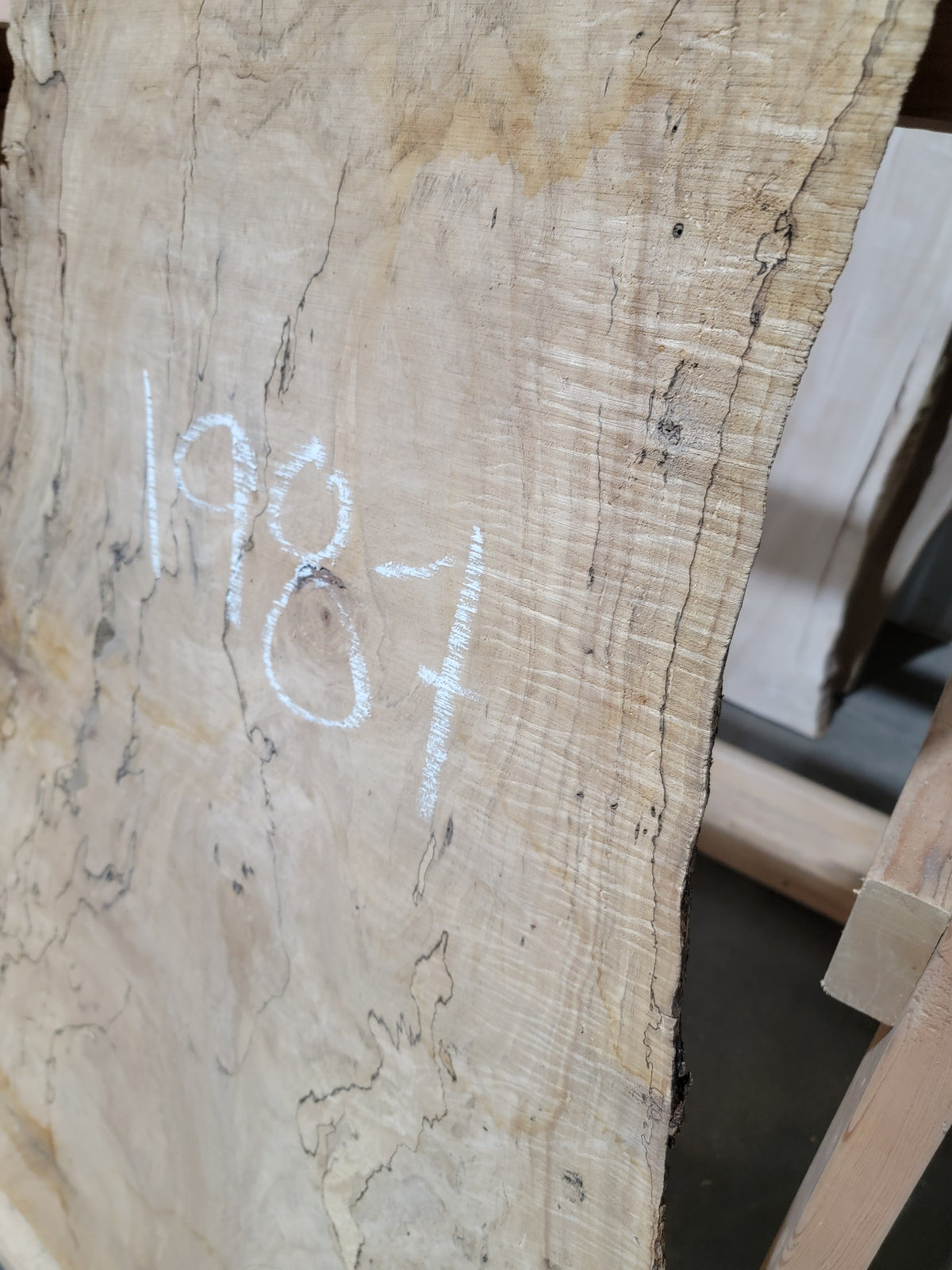 Silver Maple (1987)  42” L x 14-22” W x 2.25” T