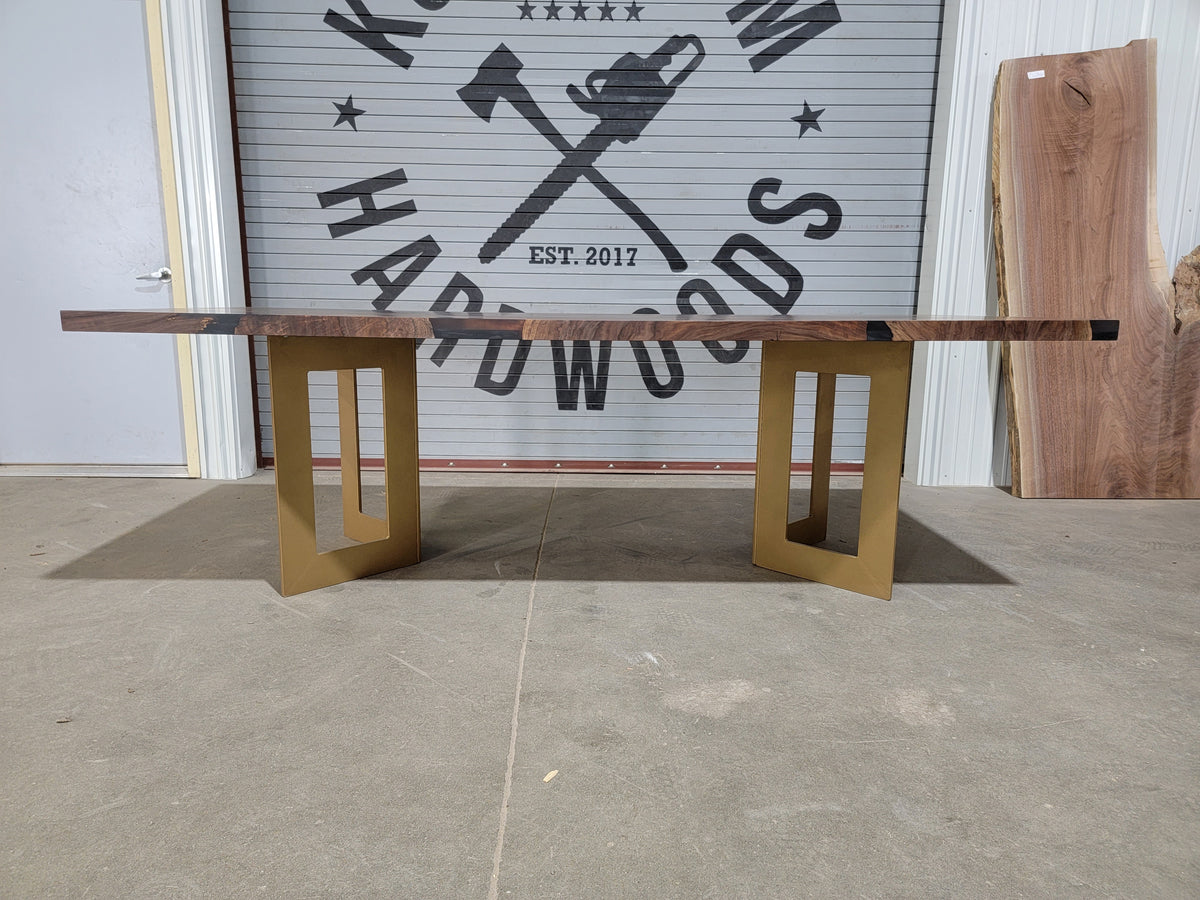 Epoxy Casted Walnut Dining Table