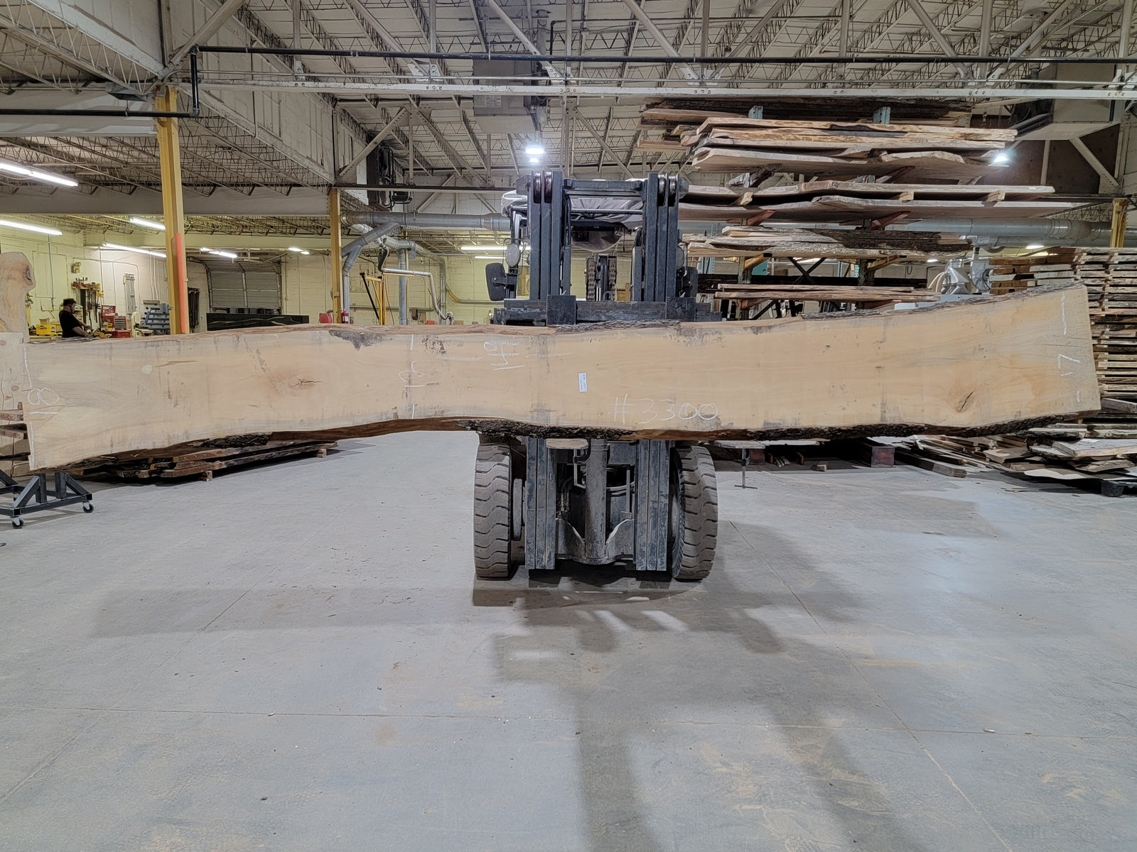 Sycamore  (3300)  149” L x 12-18” W x 2.5” T