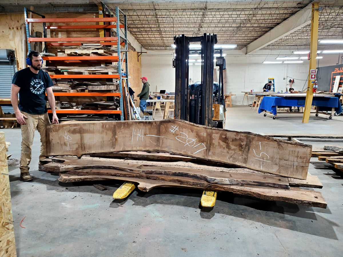 Black Walnut (2017) 144&quot; L x 15-18&quot; W x 2.25&quot; T
