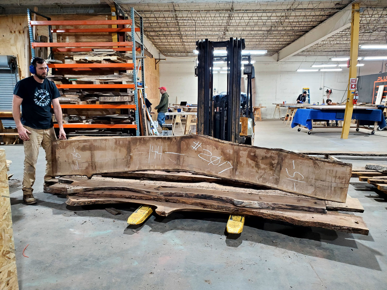 Black Walnut (2017) 144" L x 15-18" W x 2.25" T