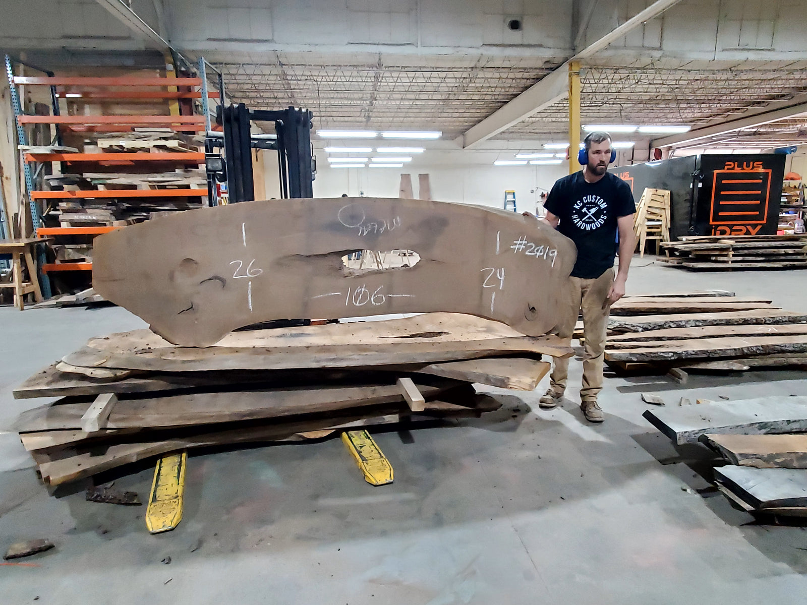 Black Walnut (2019) 106" L x 24-26" W x 2.5" T