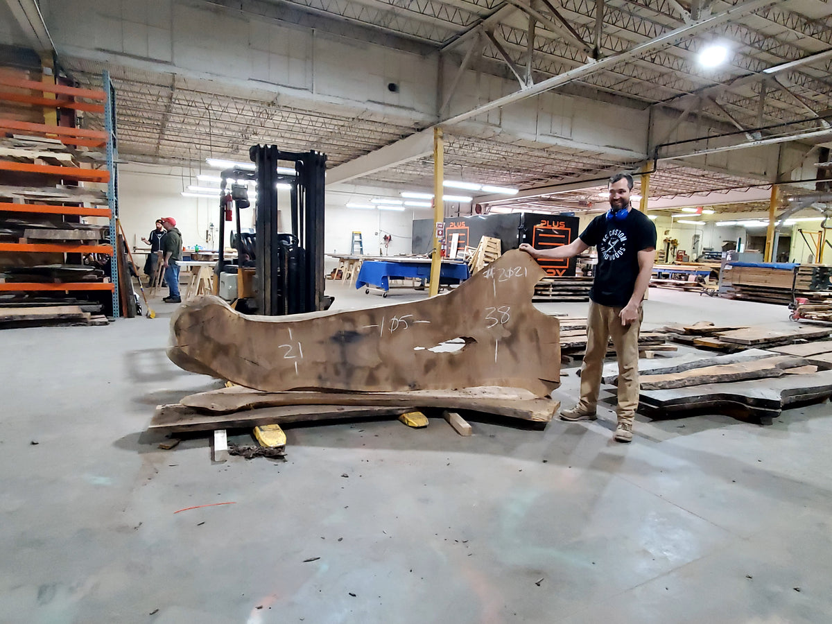 Black Walnut (2021) 105&quot; L x 38-21&quot; W x 2.5&quot; T