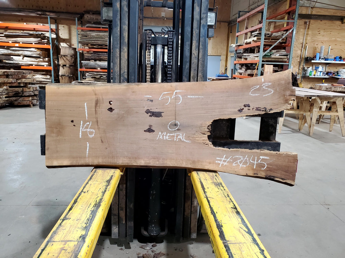 Black Walnut (2045) 55&quot; L x 18-23&quot; W x 2.25&quot; T