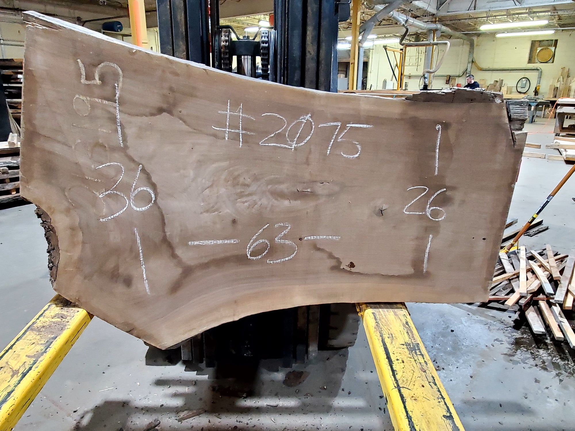 Black Walnut (2075) 63" L x 36-36" W x 2.5" T