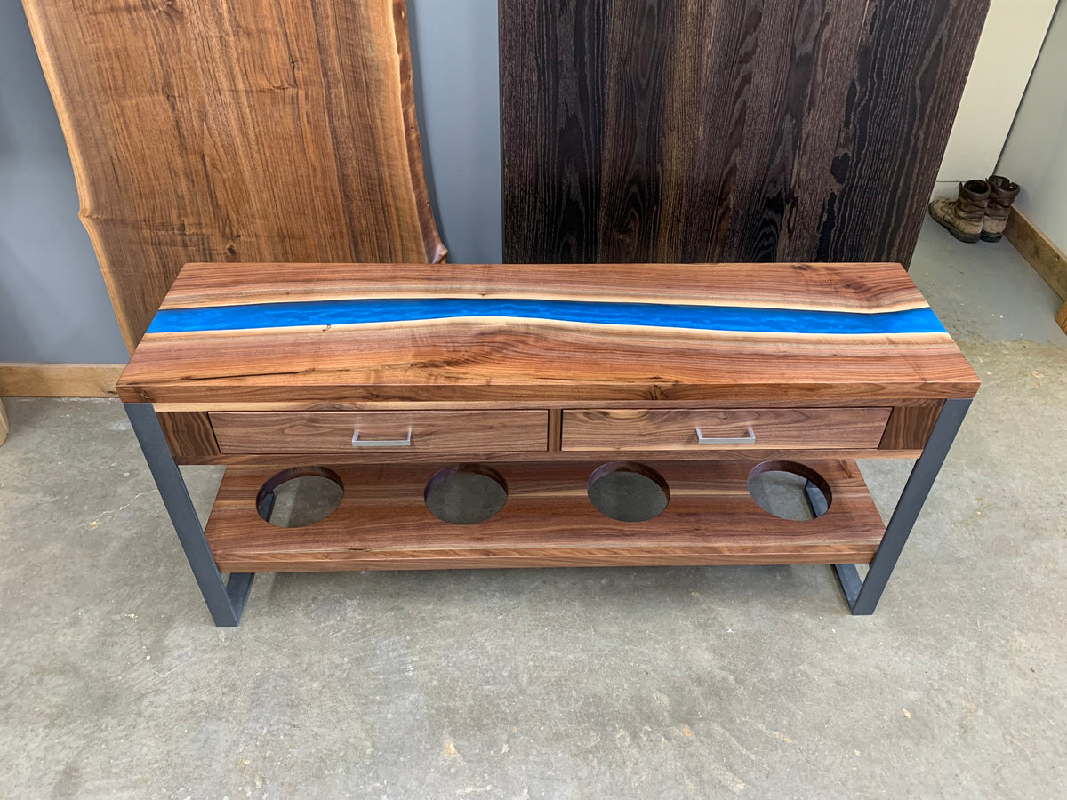 Black Walnut Console Table 