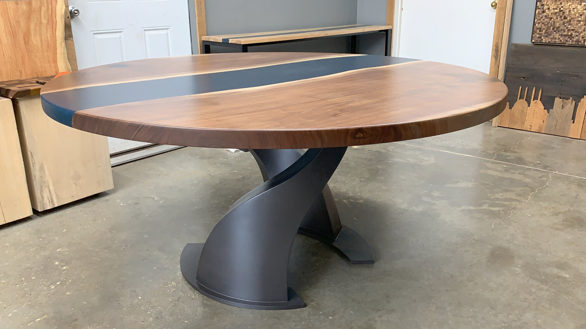 Walnut Epoxy River Dining Table
