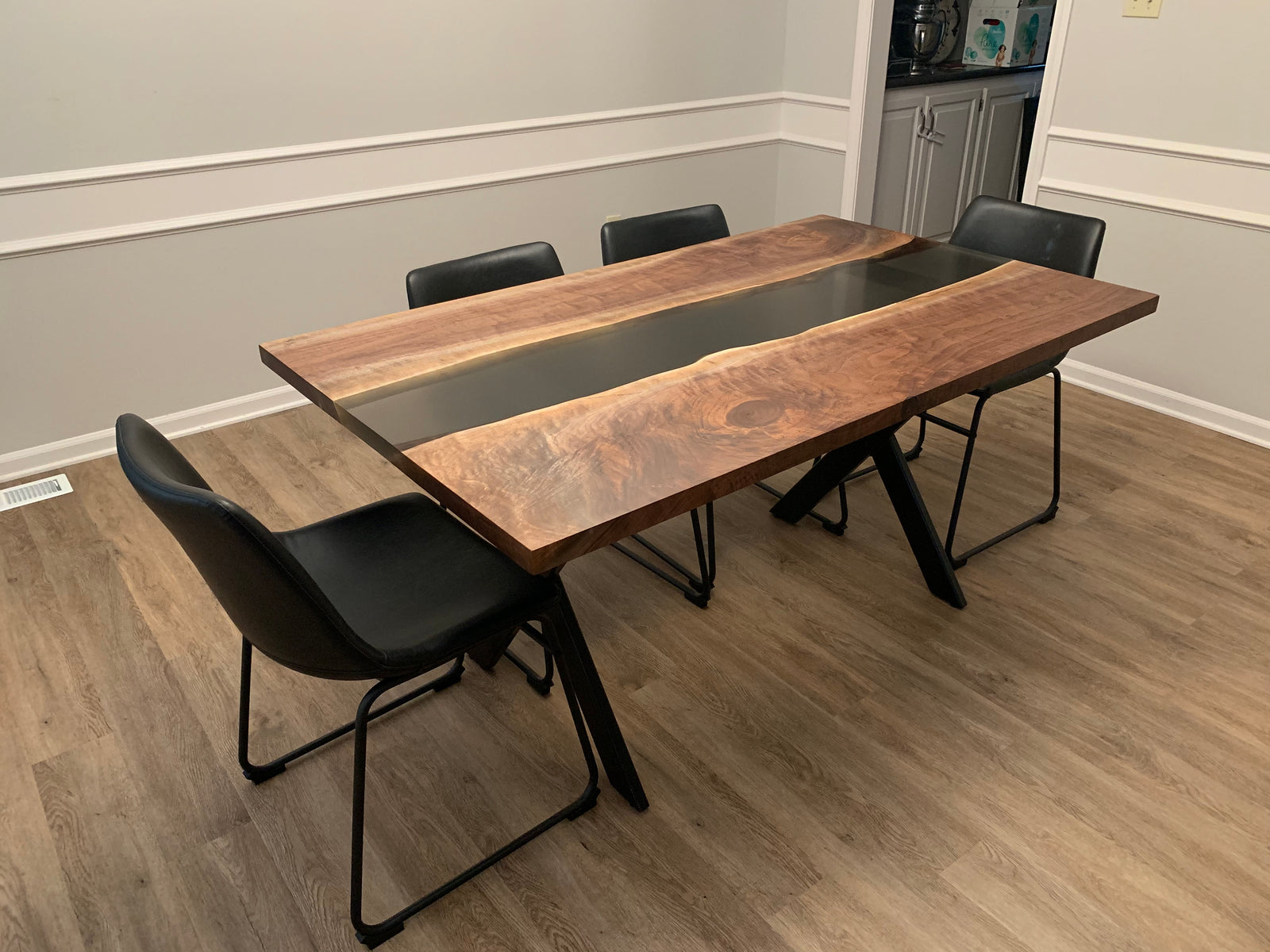 Walnut Epoxy River Dining Table