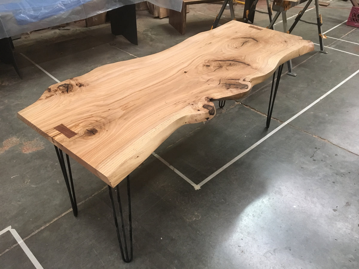 Single Slab Pin Oak Desk