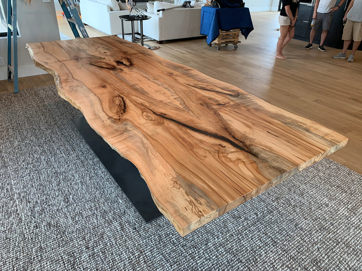 Live edge maple dining table