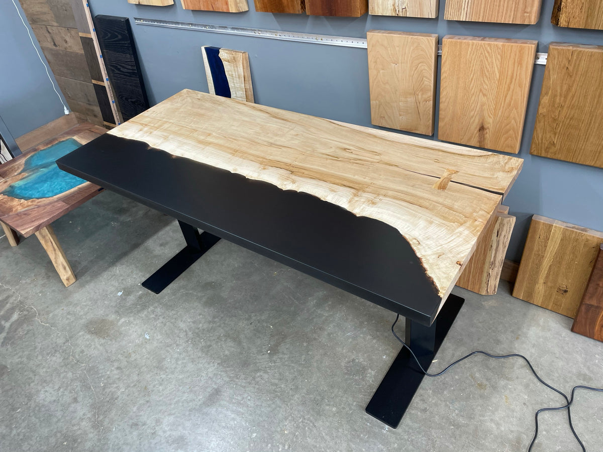 Maple Epoxy Casted Desk