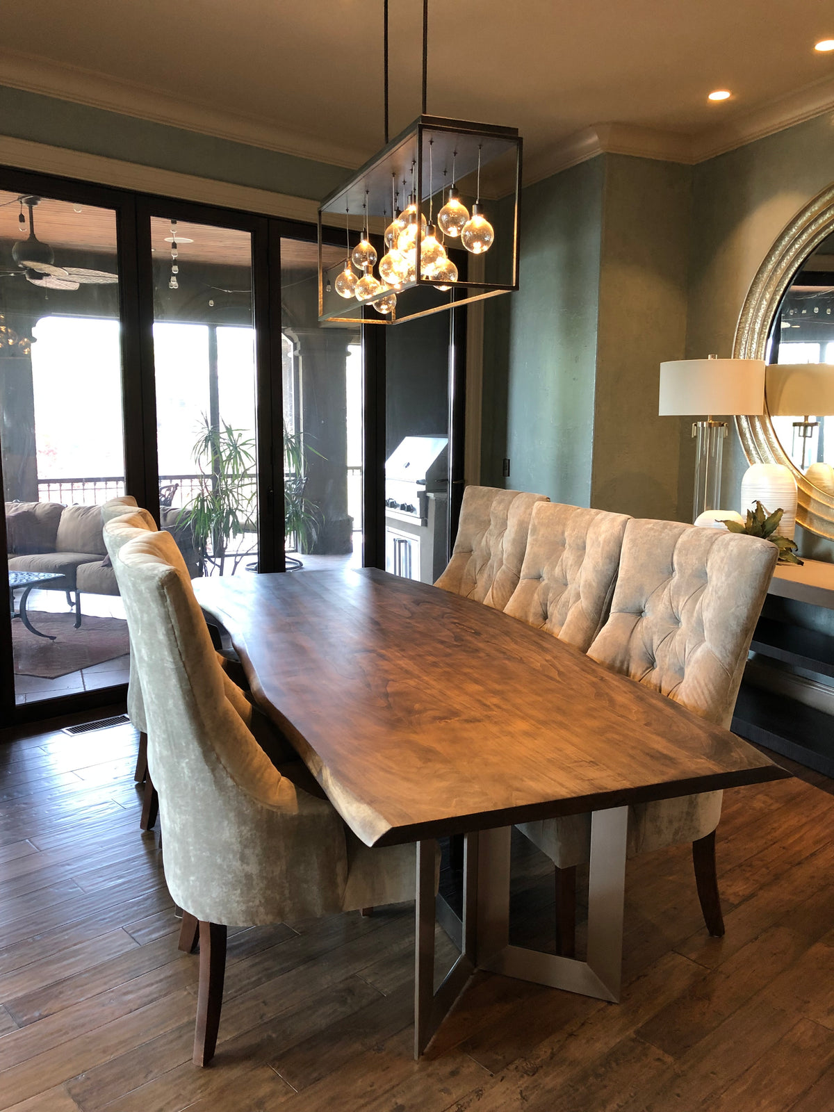 Maple Dining Table with dark stain