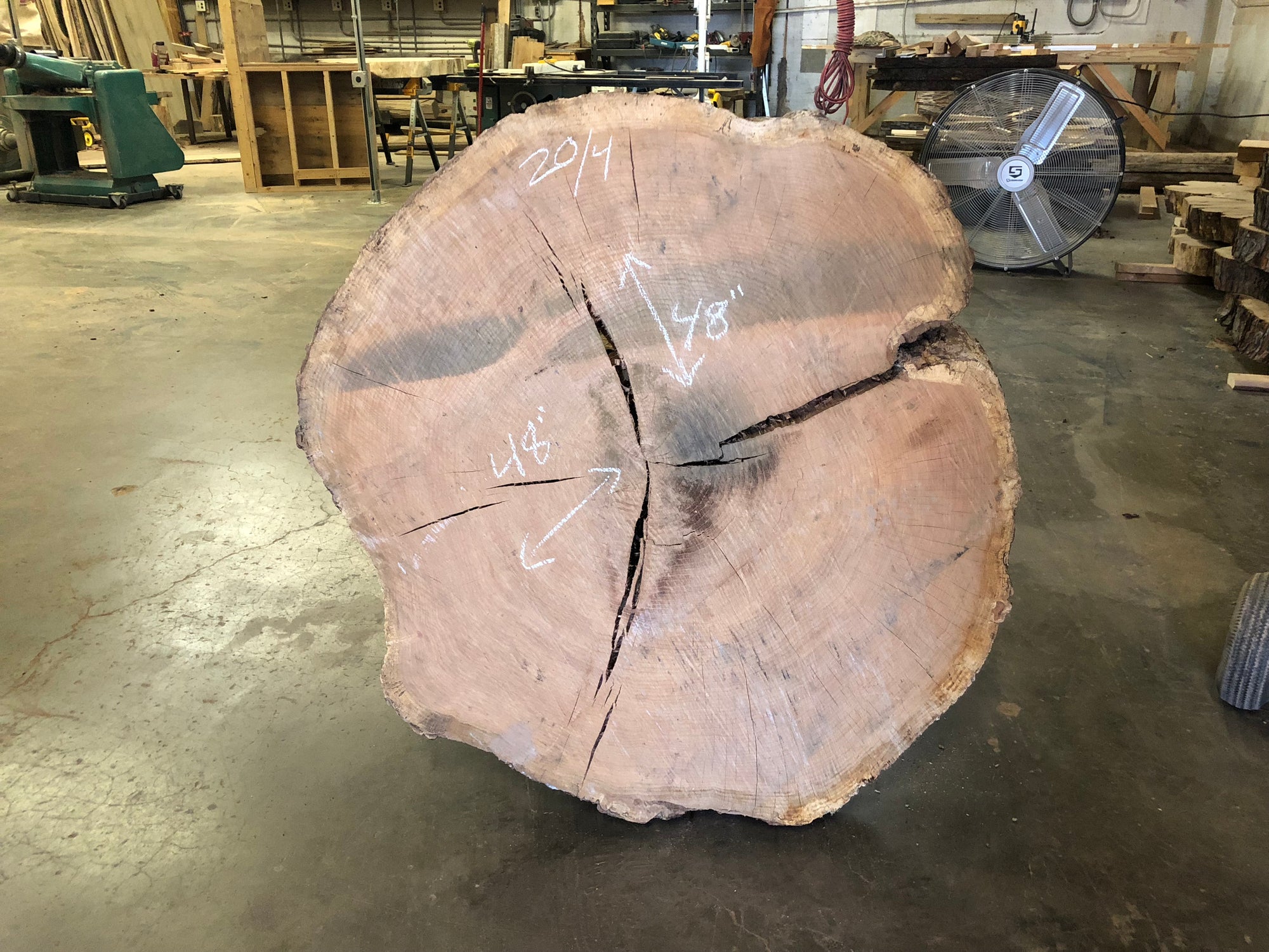 RED OAK (RO100) 48" L X 48" W X 5" T