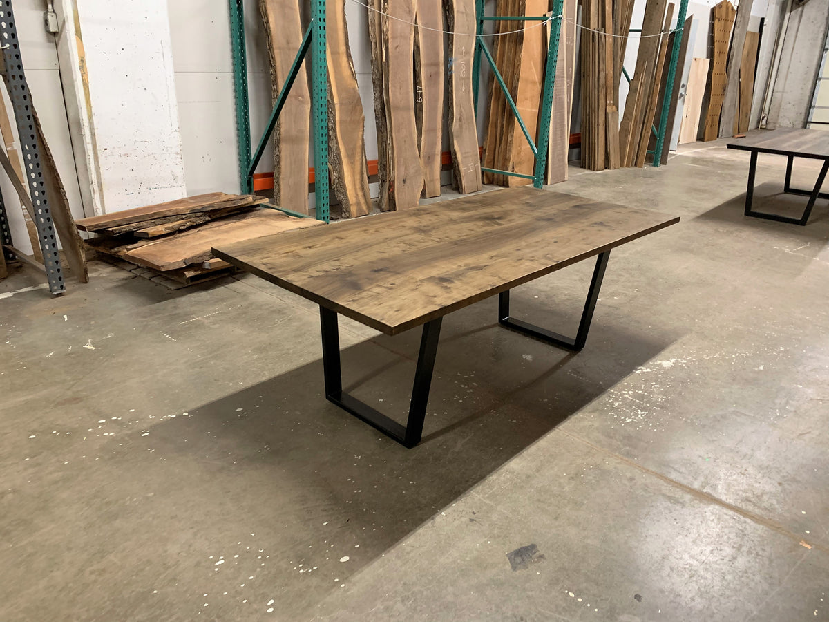 EBONIZED MAPLE DINING TABLE