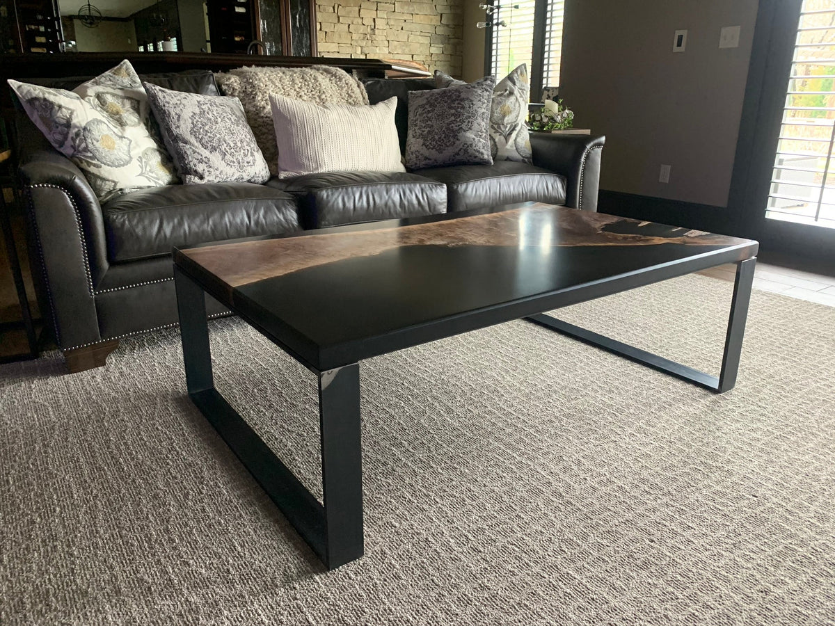 Walnut Epoxy Casted Coffee Table 140