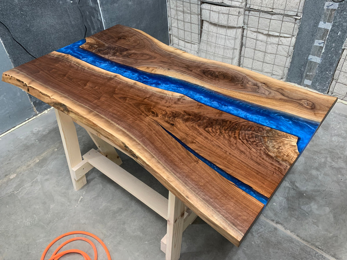 Walnut Epoxy River Desktop