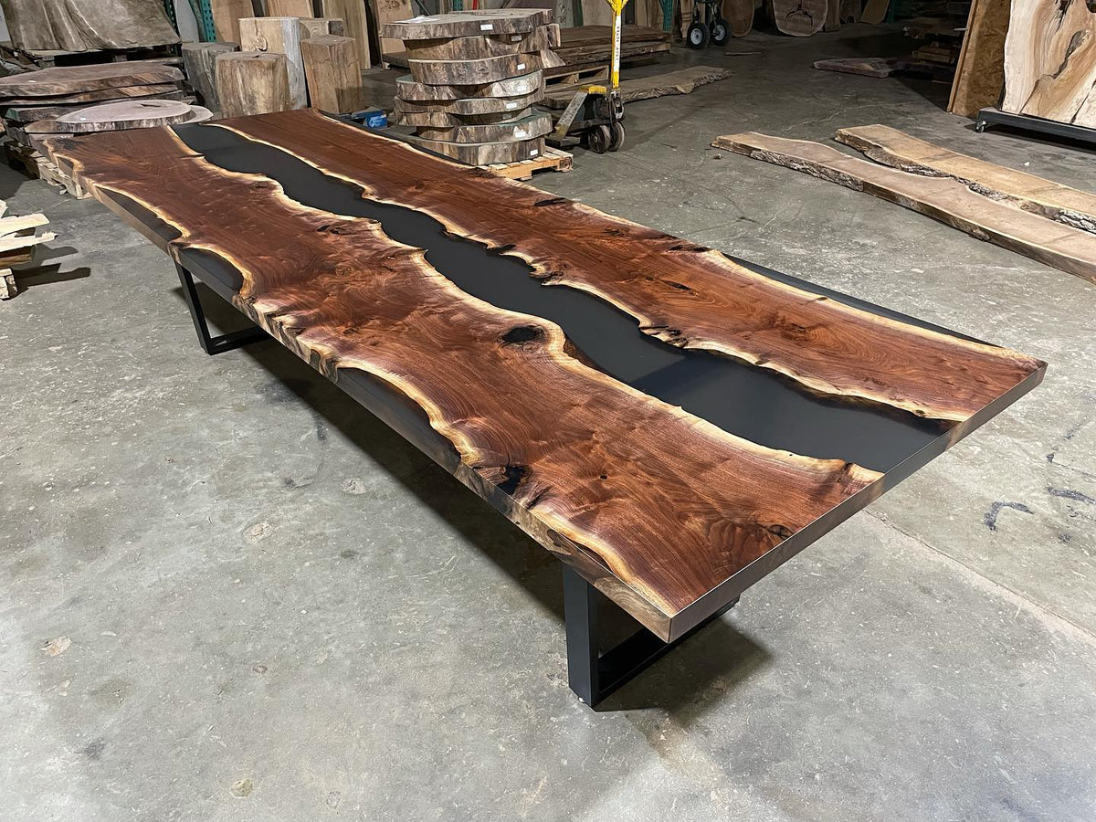 Black Walnut Epoxy River Conference Table