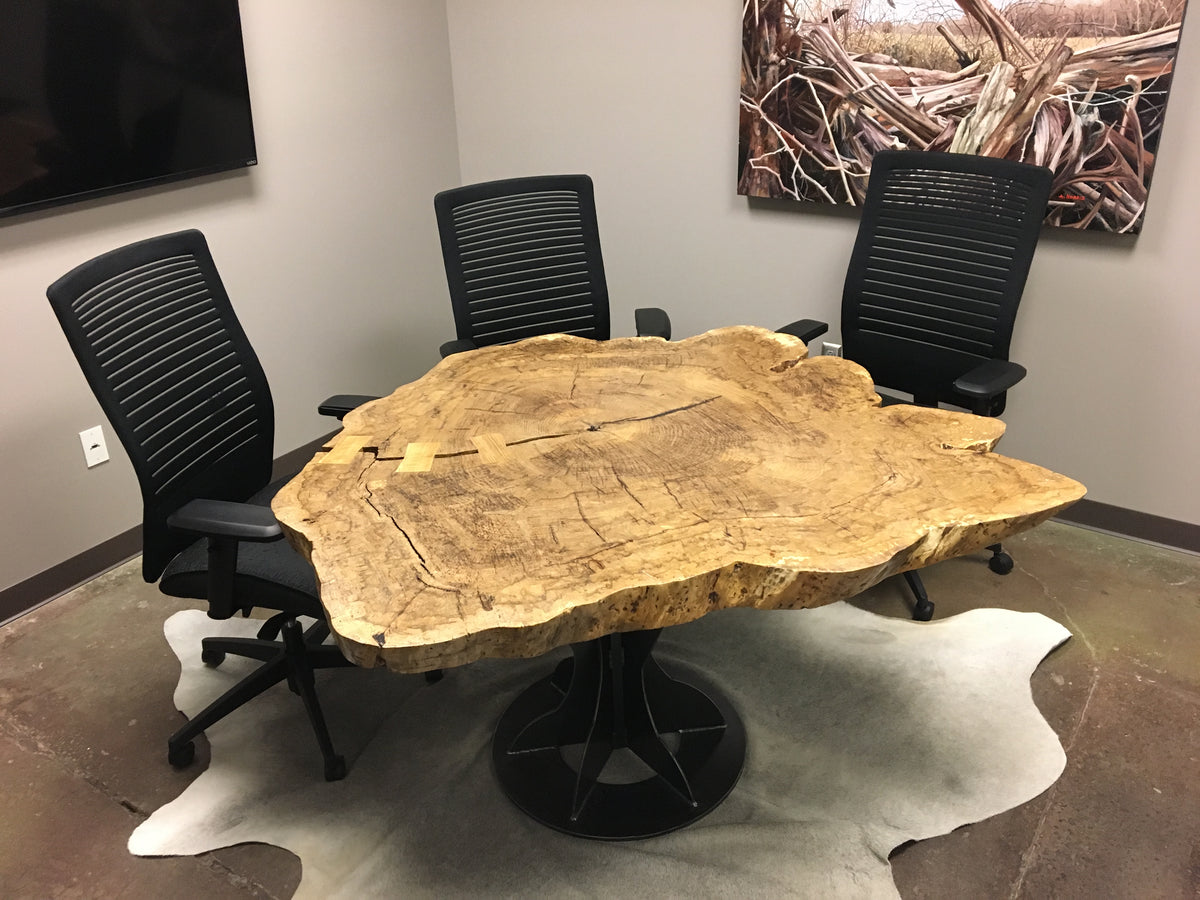 Live Edge White Oak Conference Table 