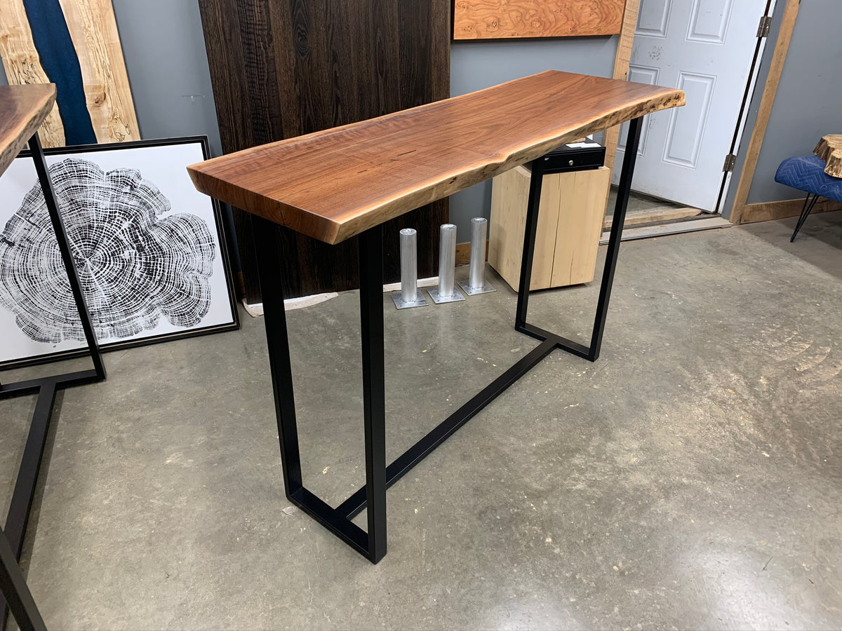Live Edge Walnut Bar Table