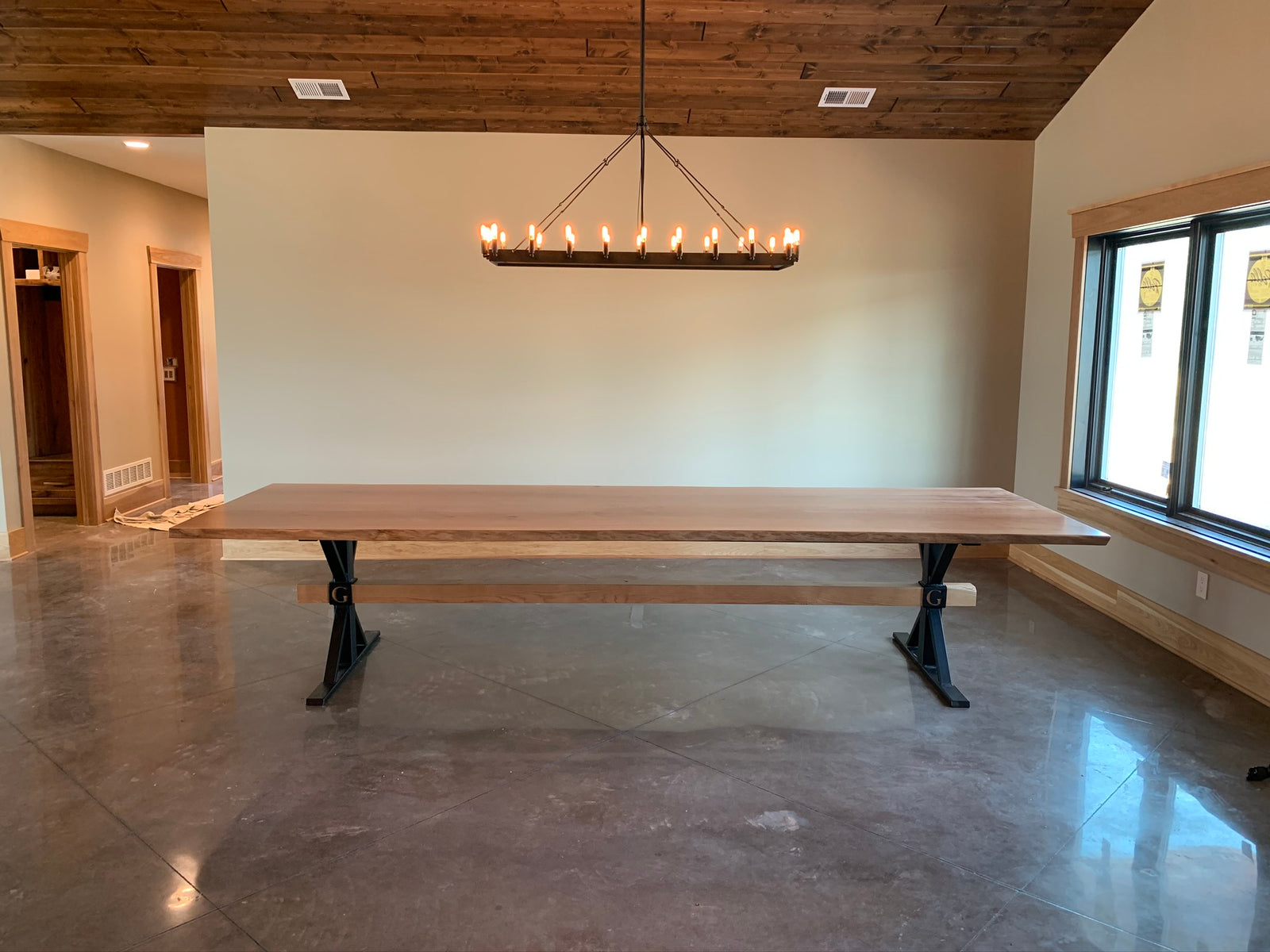 Cherry Dining Table with custom legs