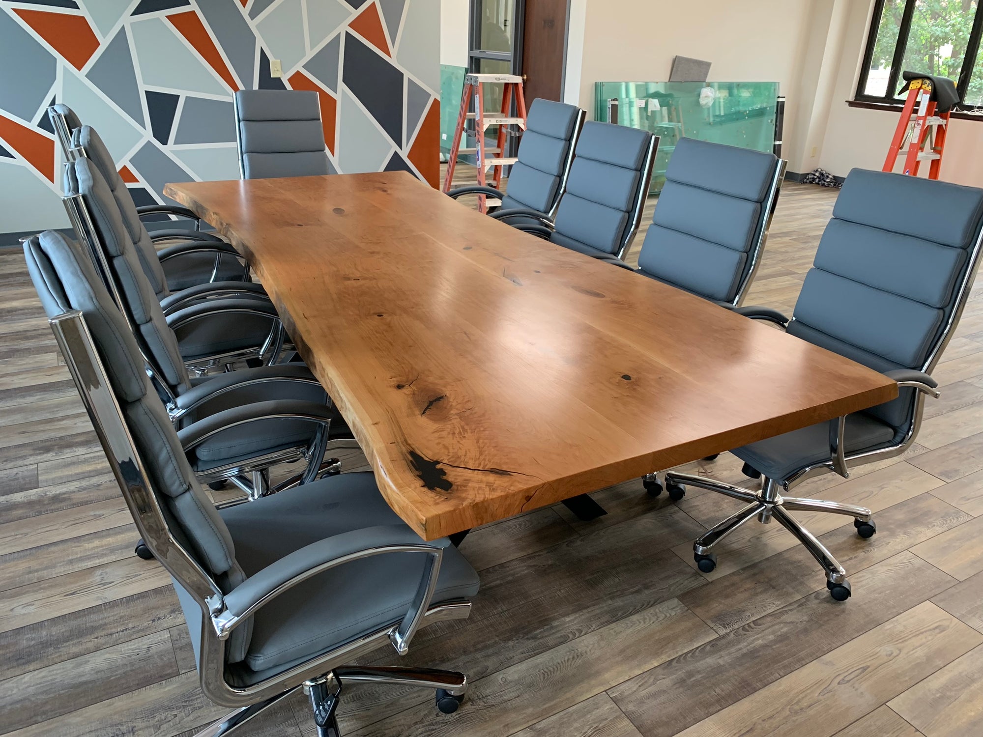 Handcrafted 10 Seater Custom Black Walnut Epoxy Conference Room Tables –  Earthly Comfort Home