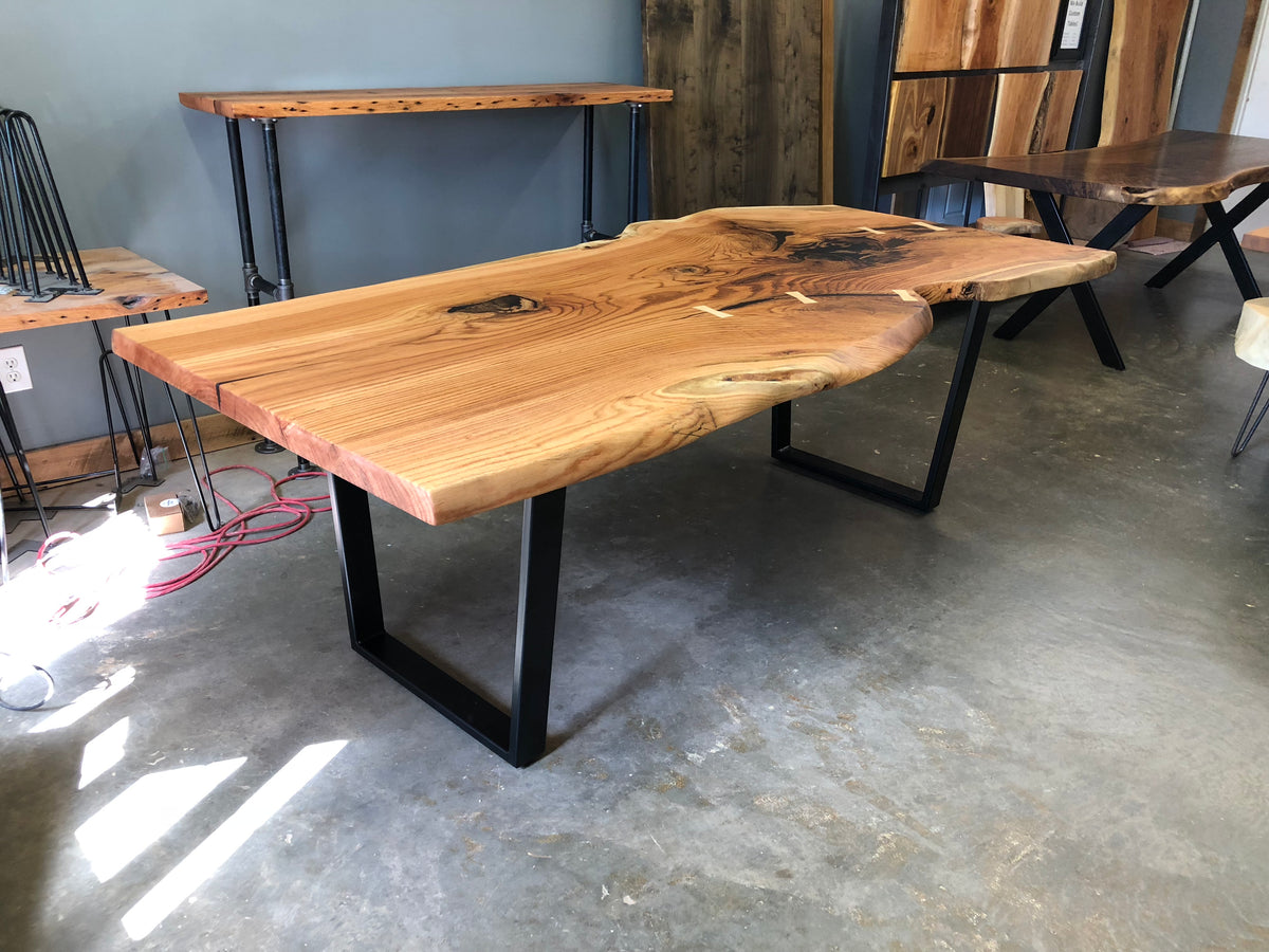 Live Edge Red Oak Dining Table