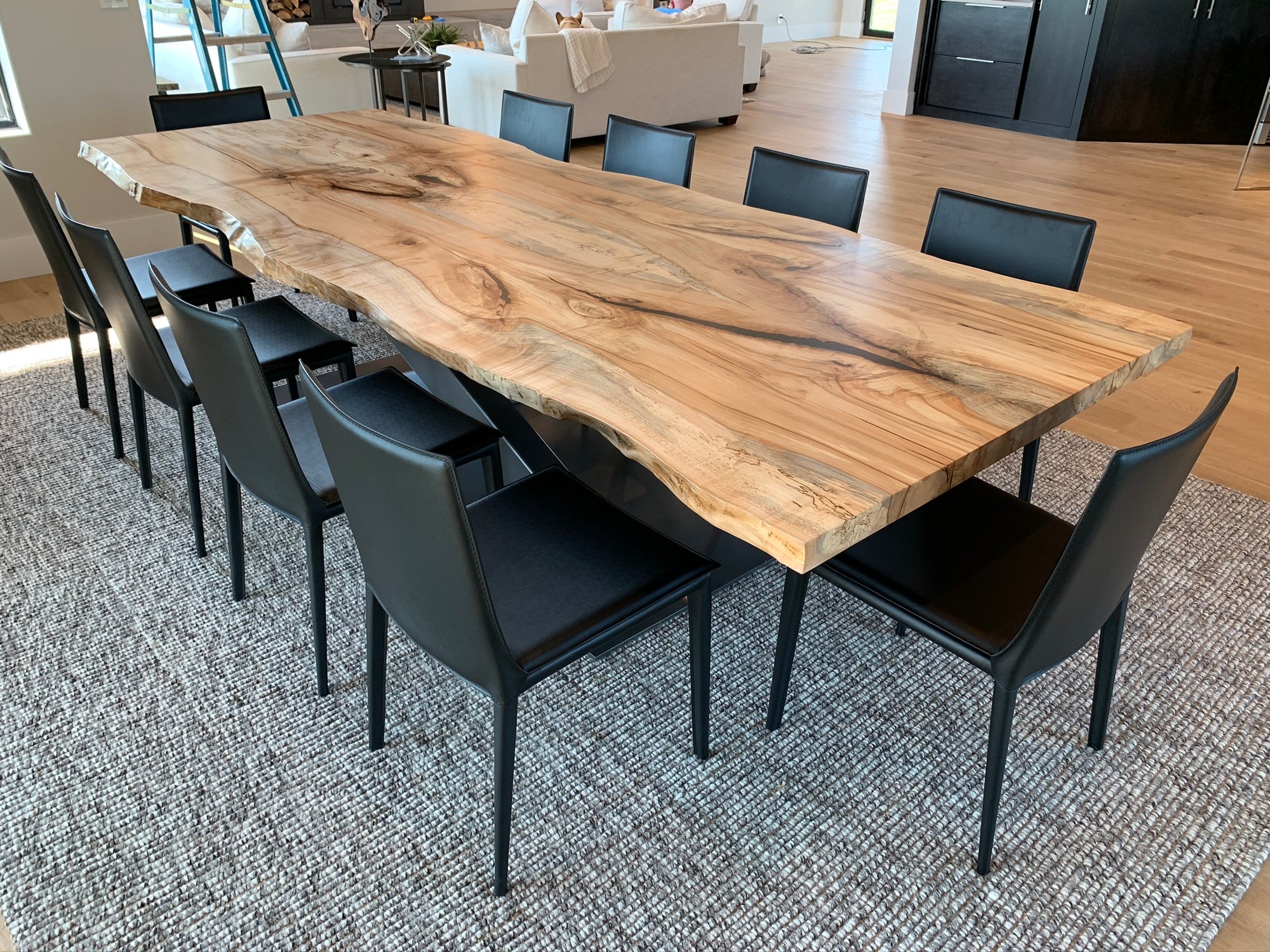 Live edge maple dining table