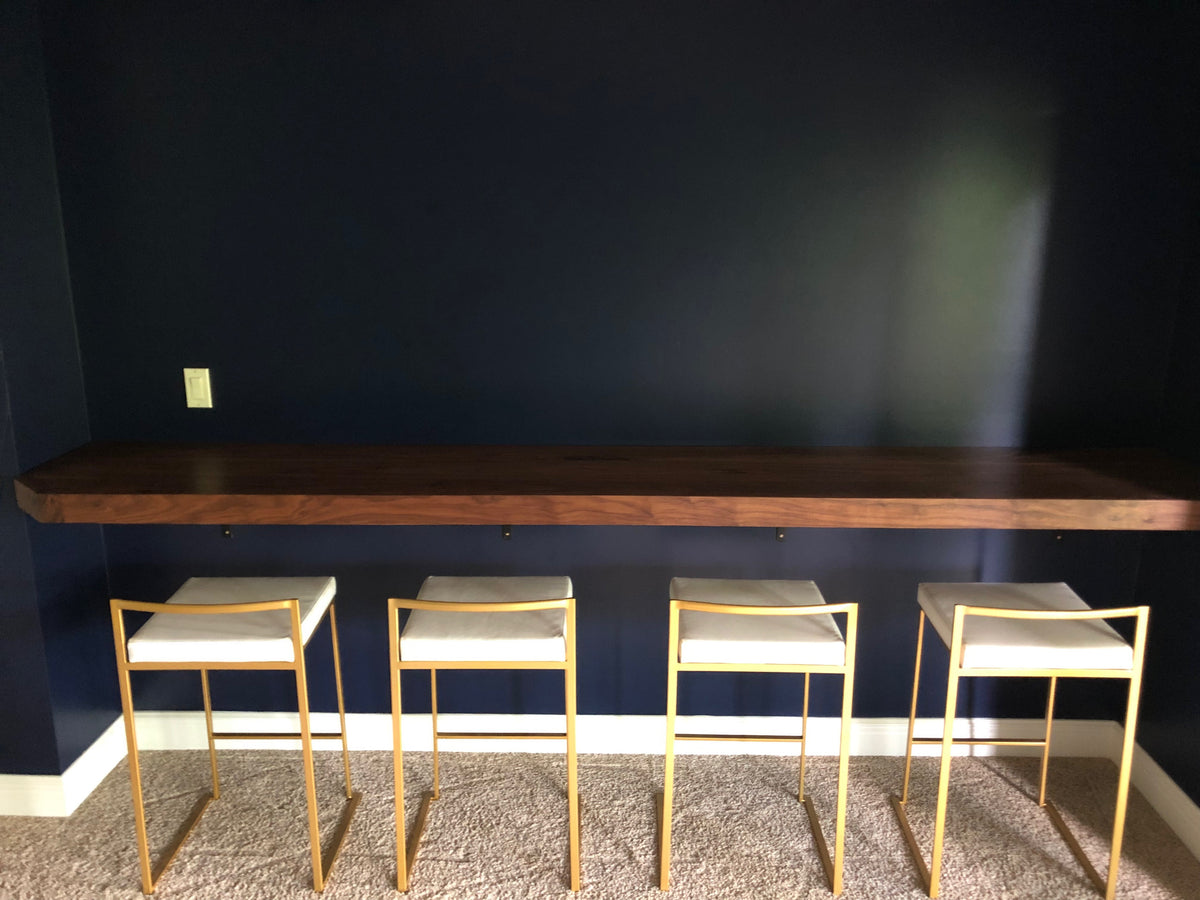 Floating Black Walnut Bar