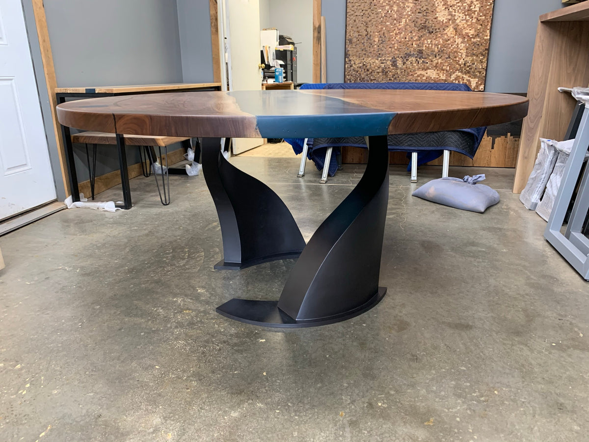 Walnut Epoxy River Dining Table
