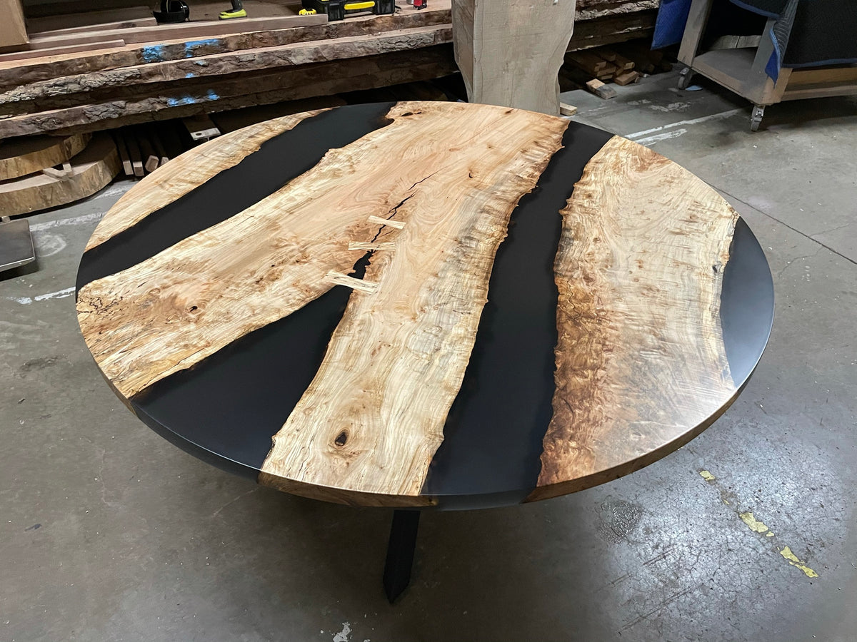 Maple Epoxy River Dining Table