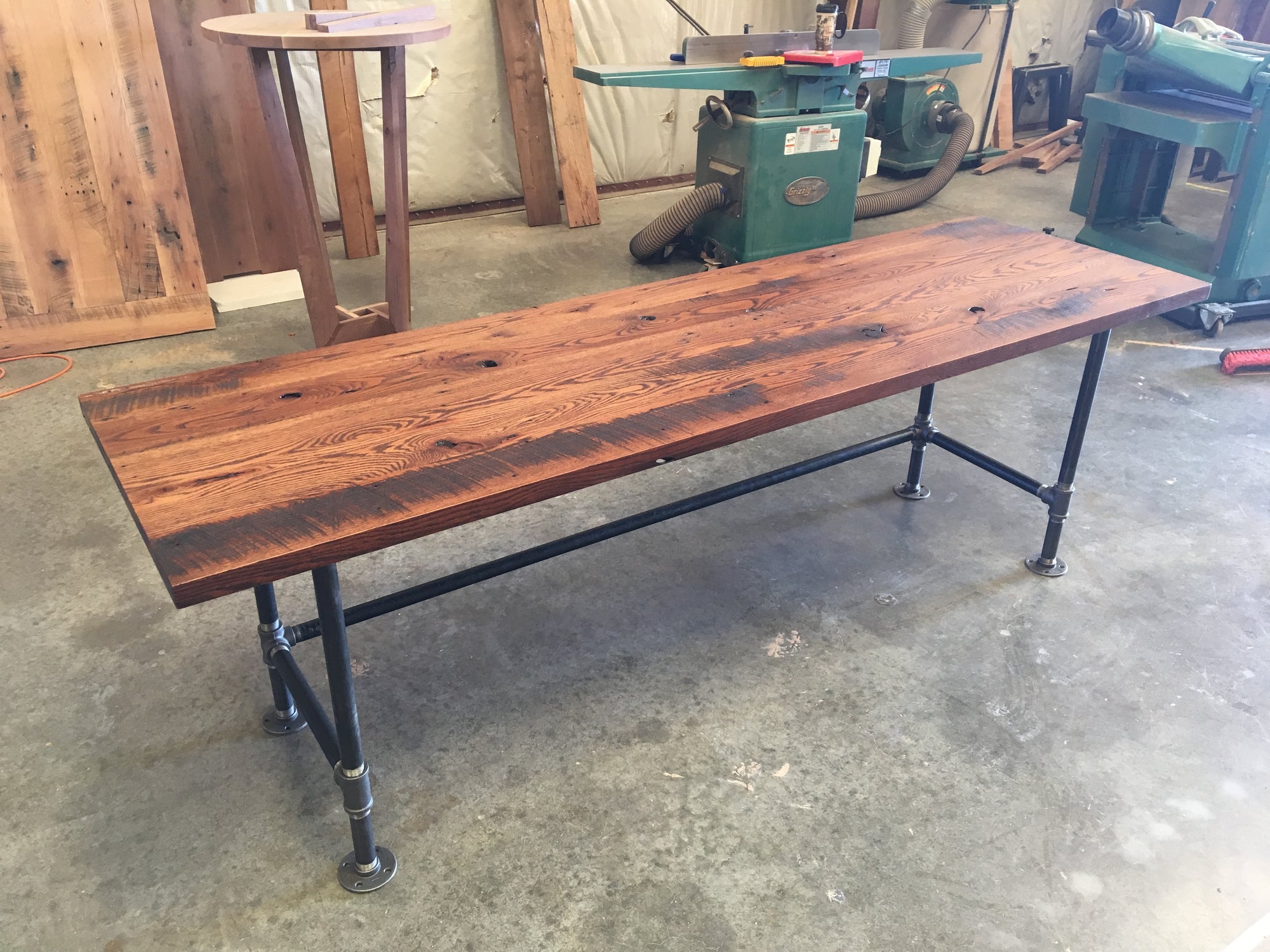 Reclaimed Red Oak Desk 244