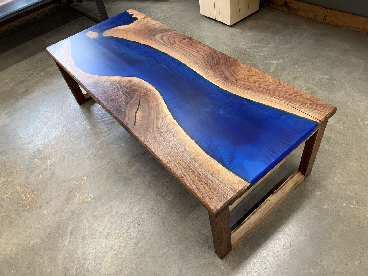 Walnut Epoxy River Coffee Table