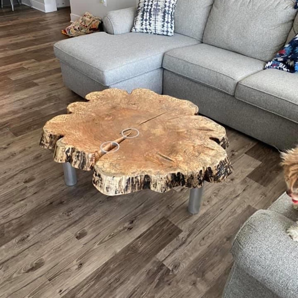 Maple Cross Cut Coffee Table